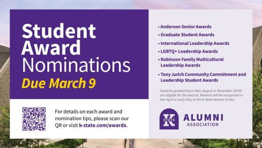 graphic with info about Alumni Association student awards