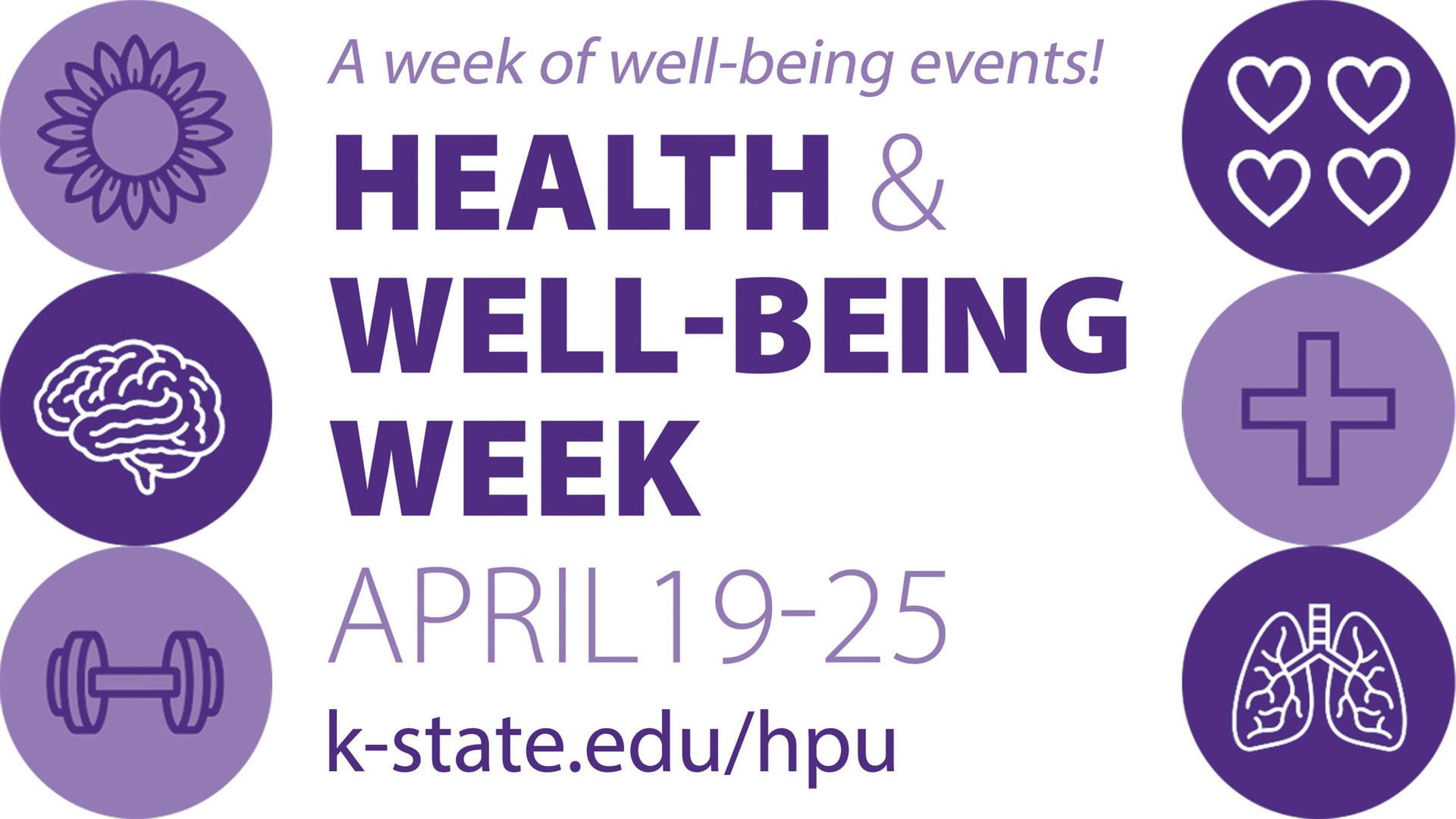 graphic with info about Health and Well-Being week