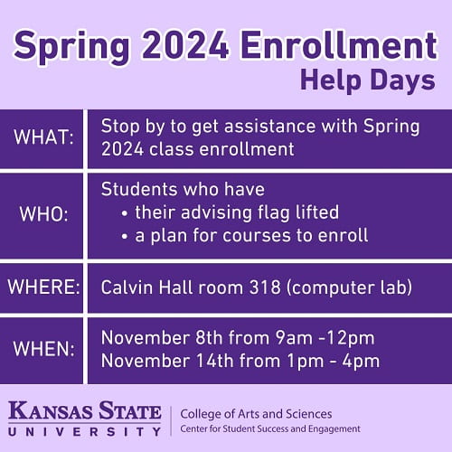 Graphic Showing Enrollment Help Days