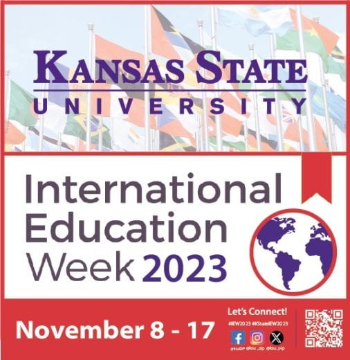 graphic showing K-State International Education Week is Nov. 8-17, 2023