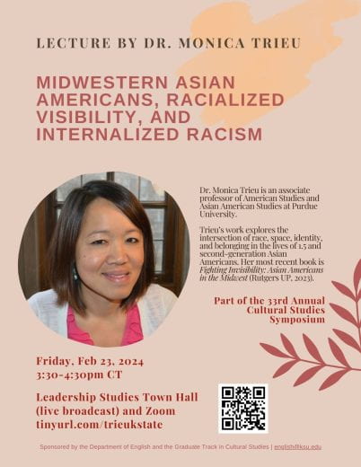 graphic about English department's Cultural Studies lecture Feb. 23