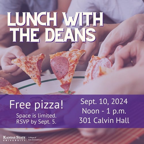 Graphic about Lunch with the Deans event 9/10/24