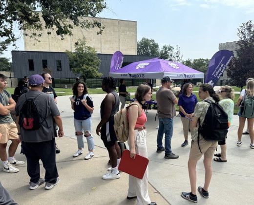 People gathered at Ice Cream Social