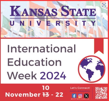 graphic showing that K-State's 2024 International Education Week is Nov 10-22