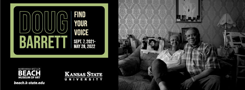 Publicity image of the exhibition "Doug Barrett: Find Your Voice"