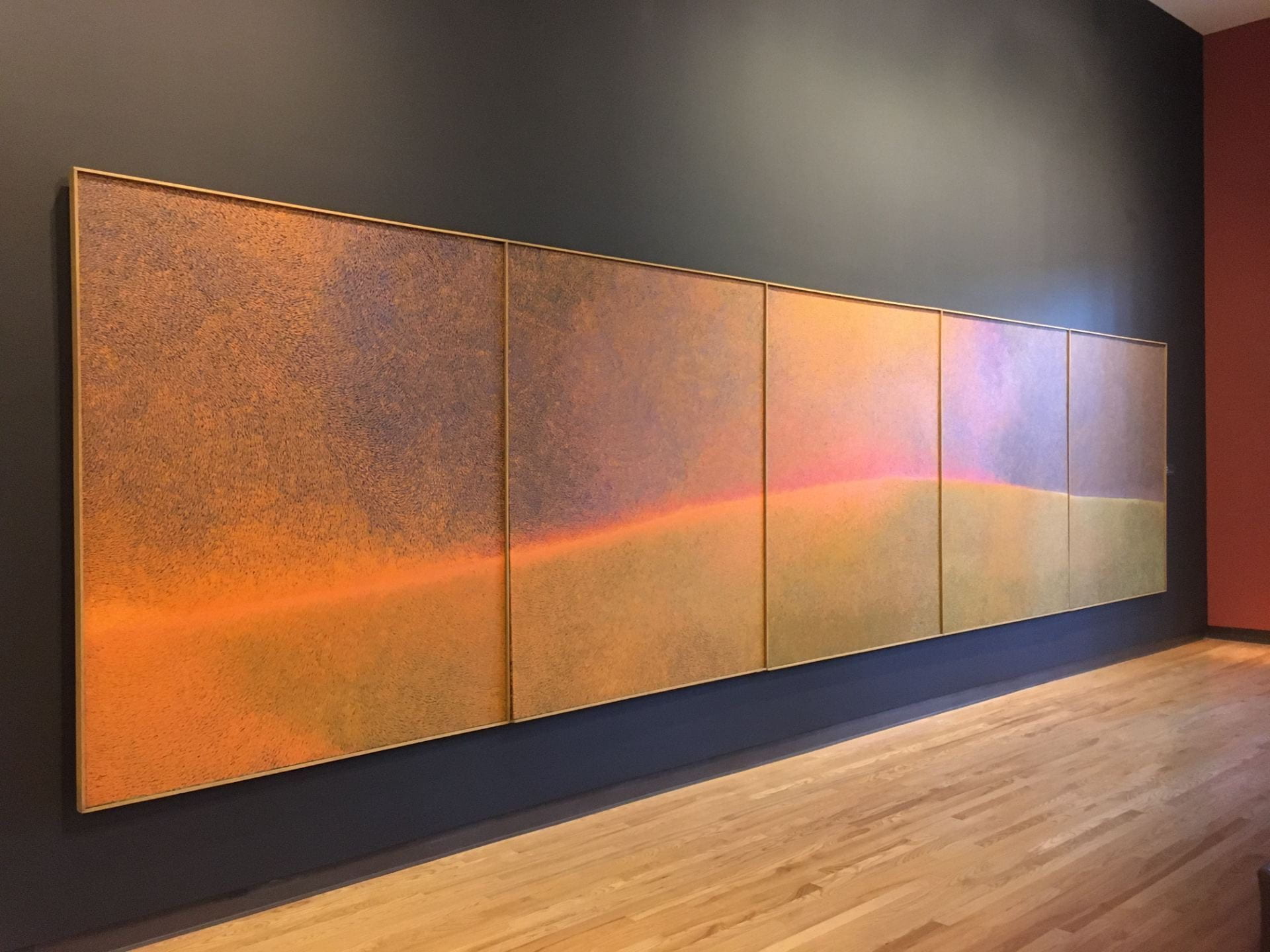 "Kansas Wheatfield" oil painting by Joe DiGiorgio in the Beach Museum of Art's collection. 