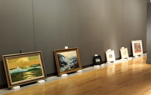 photo of art gallery installation in progress