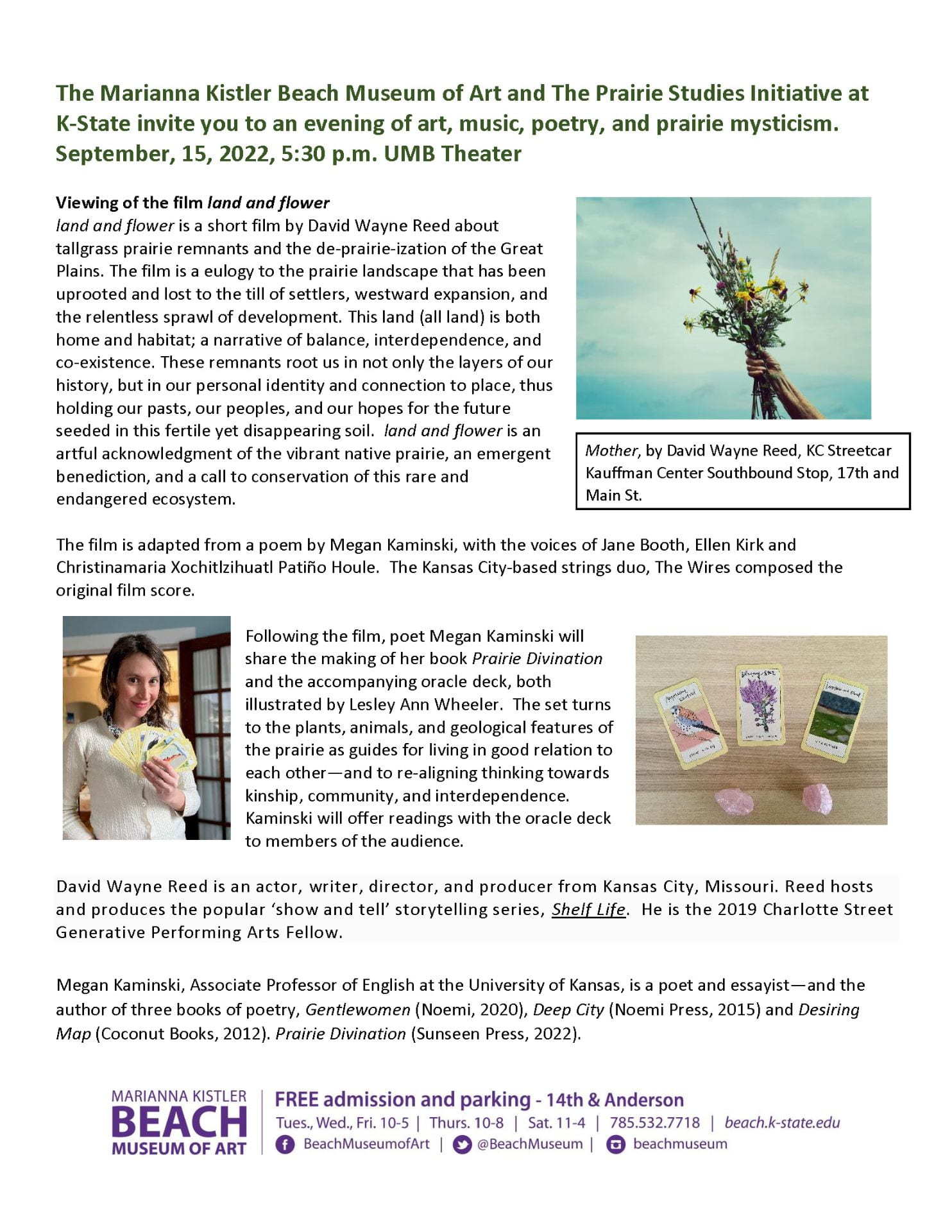 Flier promoting museum program