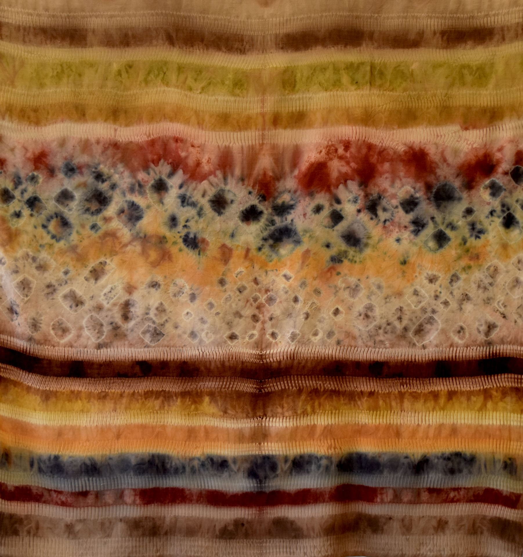 Detail of textile "Return to Prairie: Textiles for Green Burial Awareness" by Sherry Haar