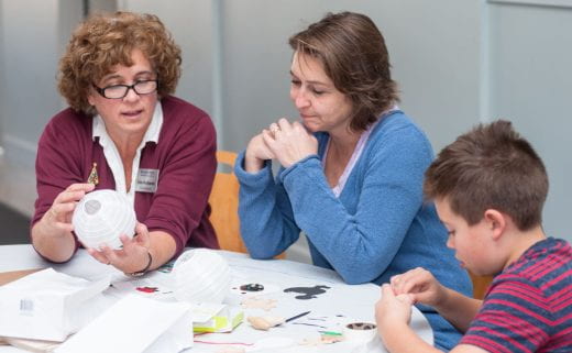 Family workshop at the Beach Museum of Art