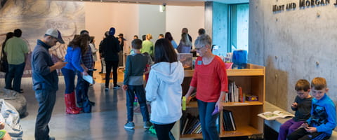 Visitors at the museum