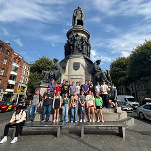 students posed outdoors in Ireland