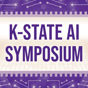 tech-y graphic that say "K-State AI Symposium"