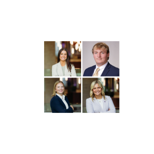 Four student portraits arraged in a square collage. 