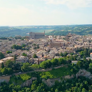 scenic hillside village