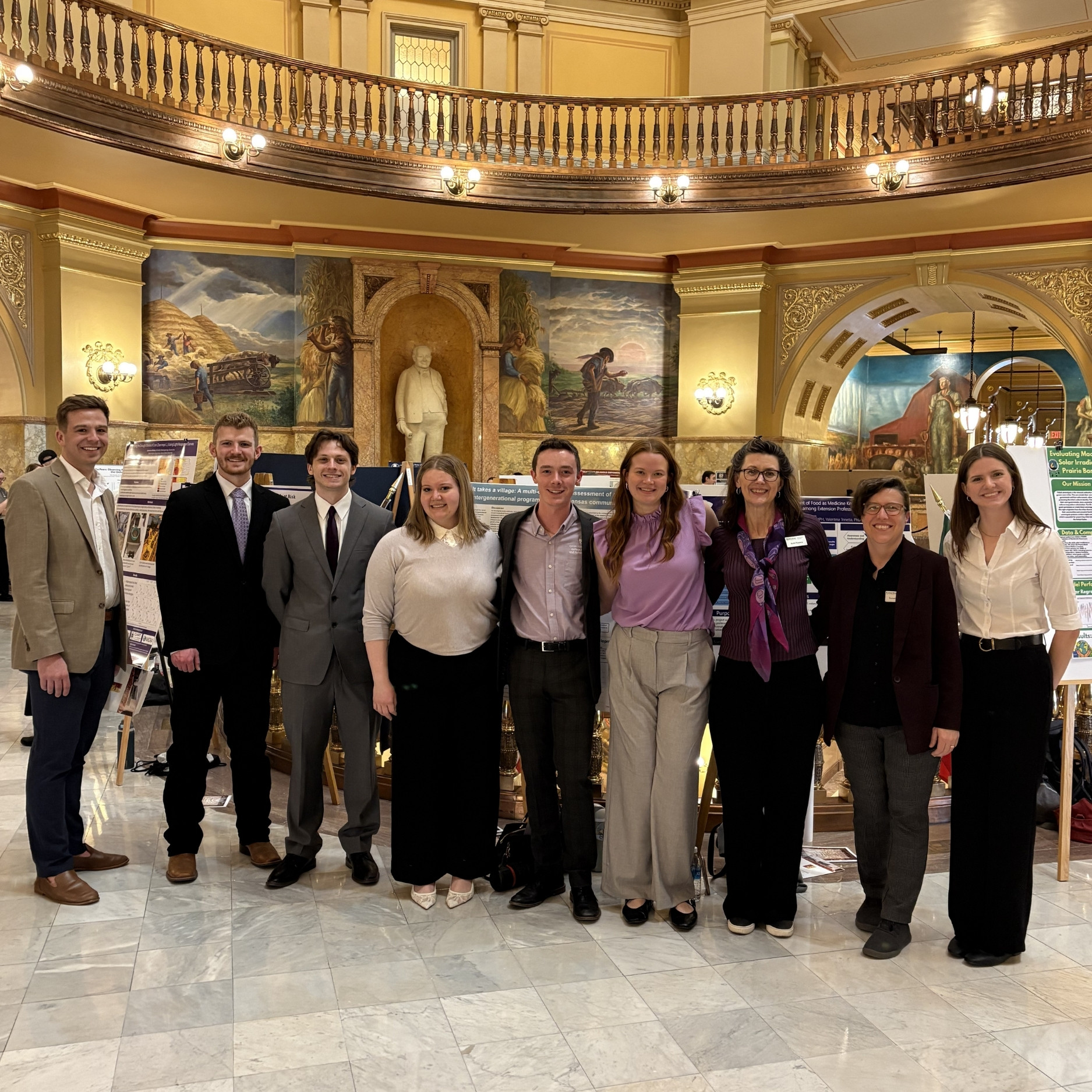 From left: Trase McQueen, Lawrence Settles, Mark Lexow, Madison Cynova, Michael Glenn, Tess Coontz, Beth Powers, Susan Rensing and Madeline Harp