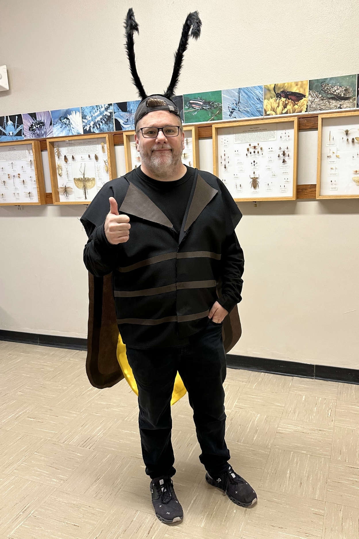 Jeremy Marshall in a lightning bug costume