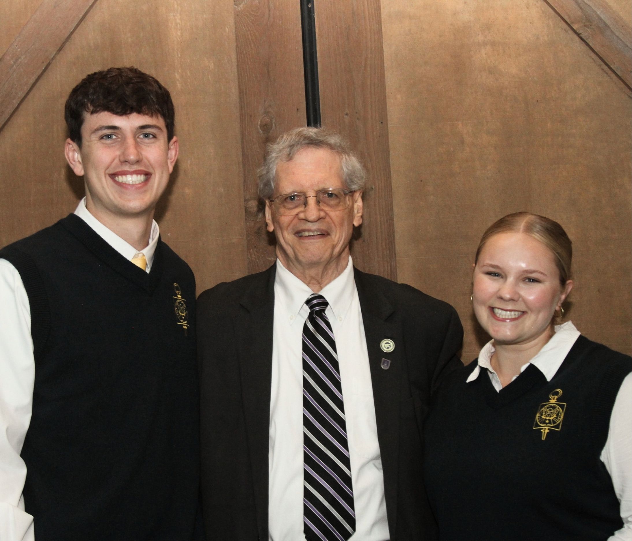 Left to right: Braden Adams, Bill Muir, and Zoey Pudenz. 