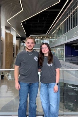 From left, Jakoby Lagud and Lillian Schrick