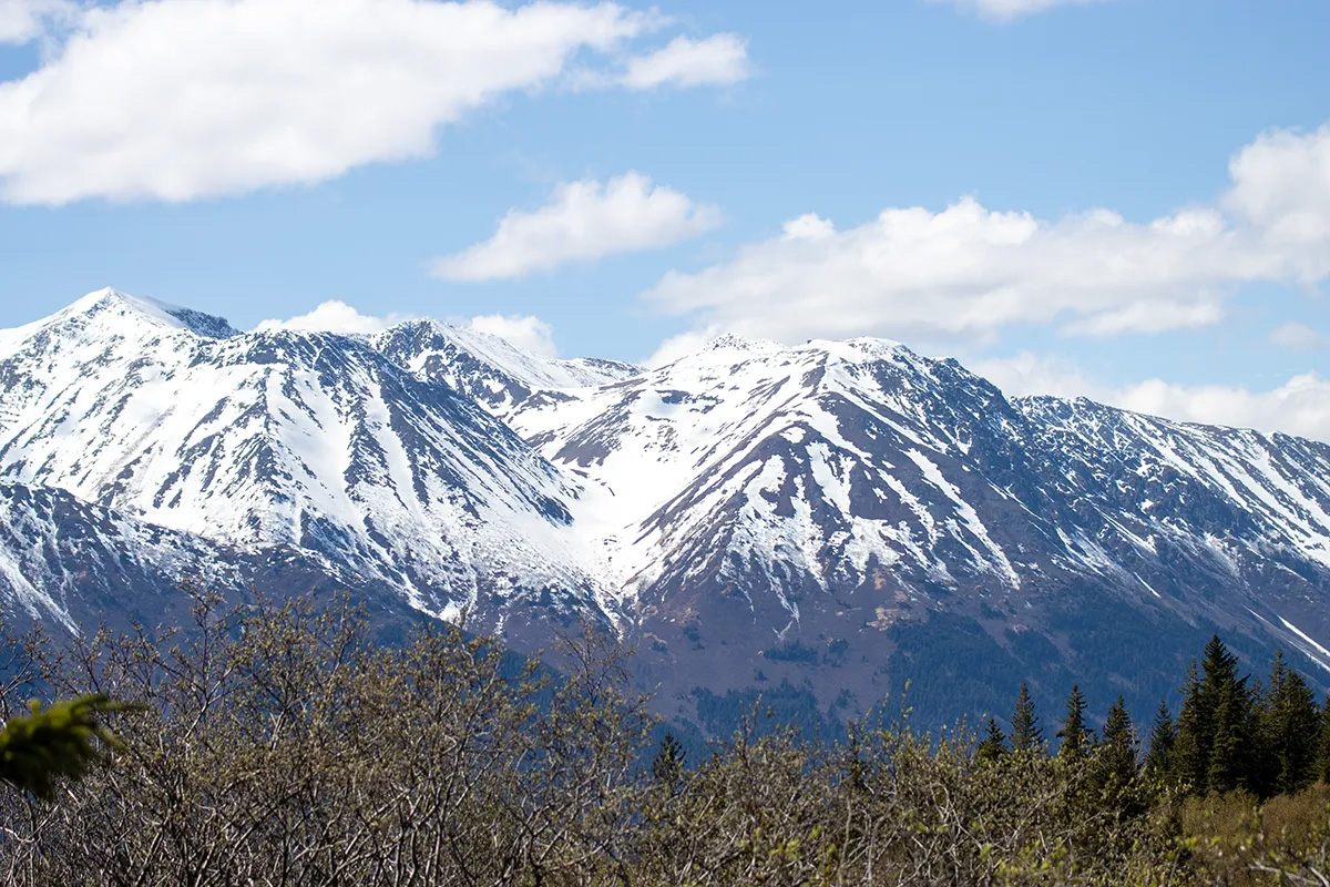 The Kenai Mountains in Alaska. 
