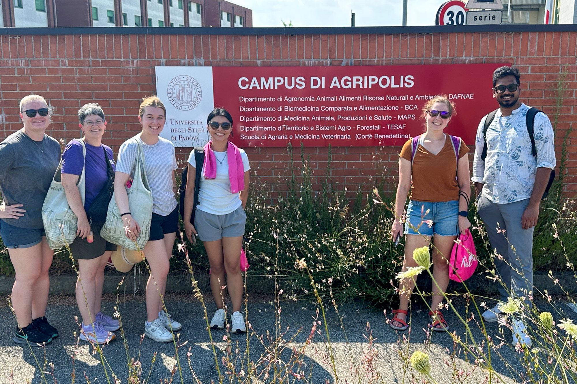 Veterinary Medicine students pose for a photo in Italy. 