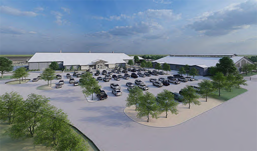 Livestock competition arena front view Livestock competition arena front view