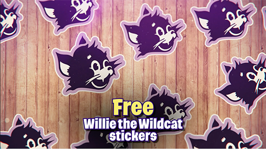 Stickers in the shape of a mascot