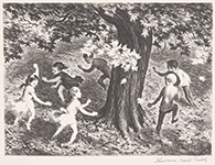 "Upon A Time: Create Your Own Adventure" will feature works like "Frolic" by sculptor and lithographer Lawrence Beall Smith.