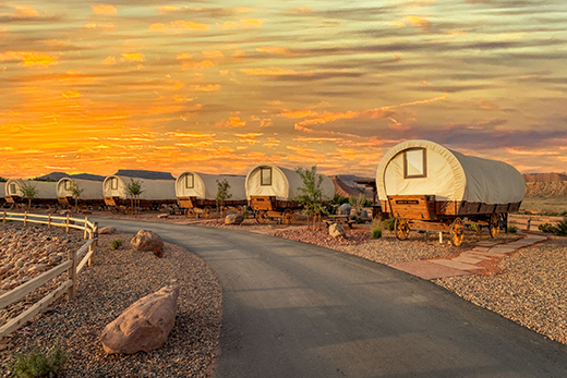 PlainsCraft glamping covered wagons