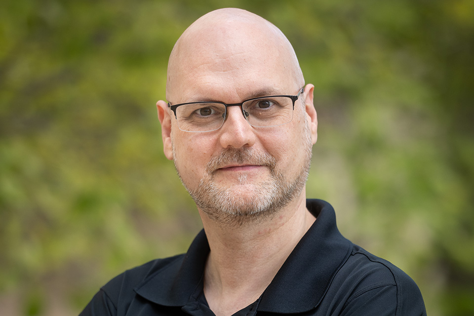 Pascal Hitzler smiles for a portrait. 