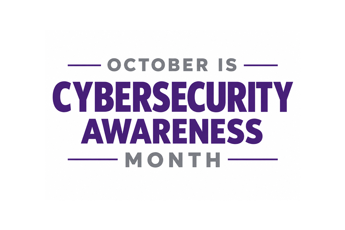 Cybersecurity awareness month logo.