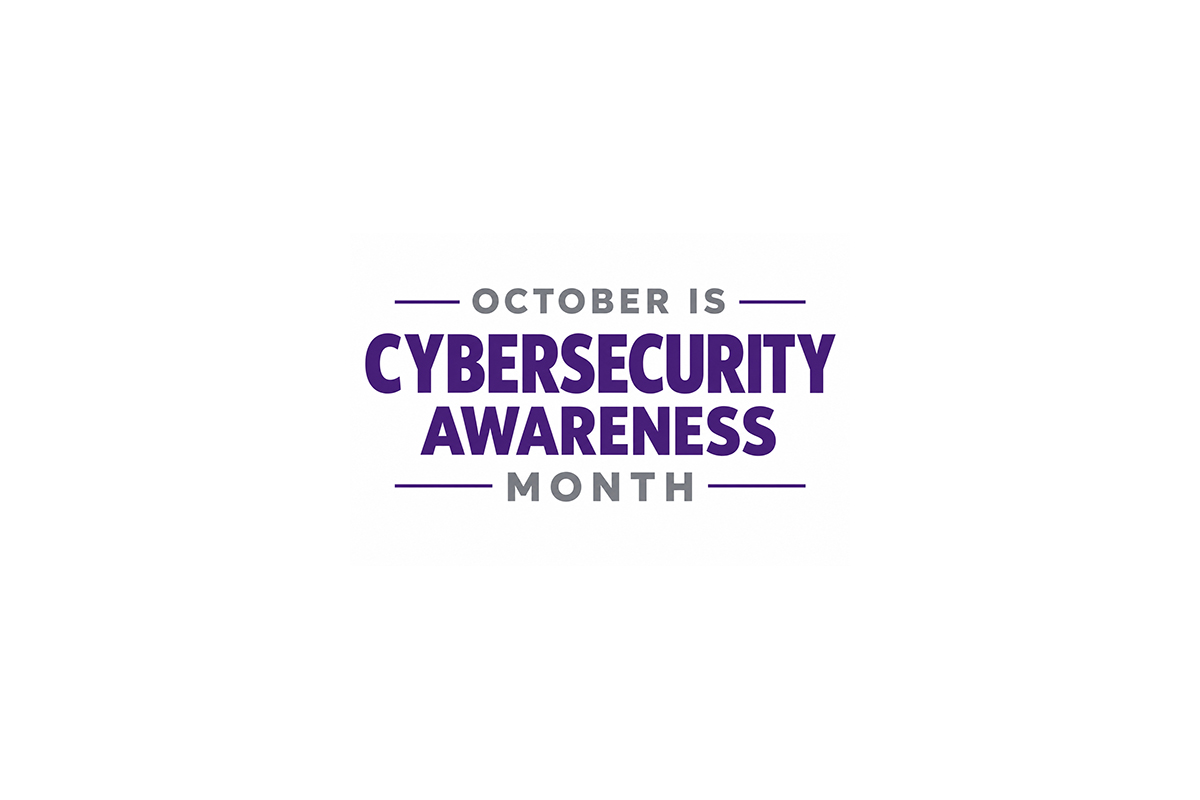 Cybersecurity awareness month logo.