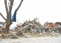 tornado damage, Greensburg