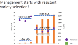 Soybean Sudden Death resistant variety selection chart