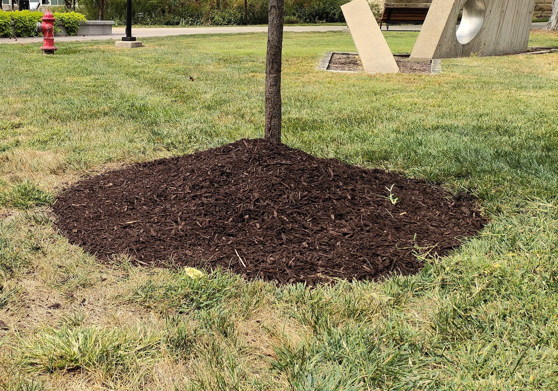 Volcano mulching