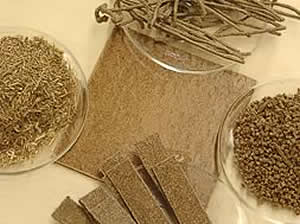 Wheat straw, as it goes through the cycle to become plastic