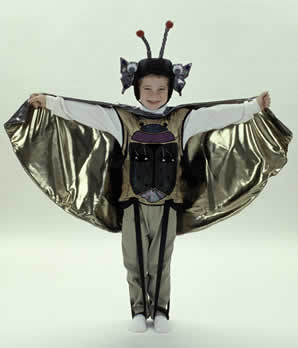 child in bug costume