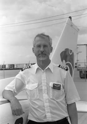 Hugh Irvin and his plane