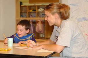 Boy painting