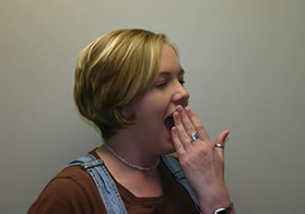 yawning