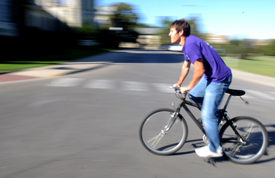 man on bicycle