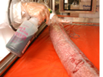 sausage under fume hood in laboratory