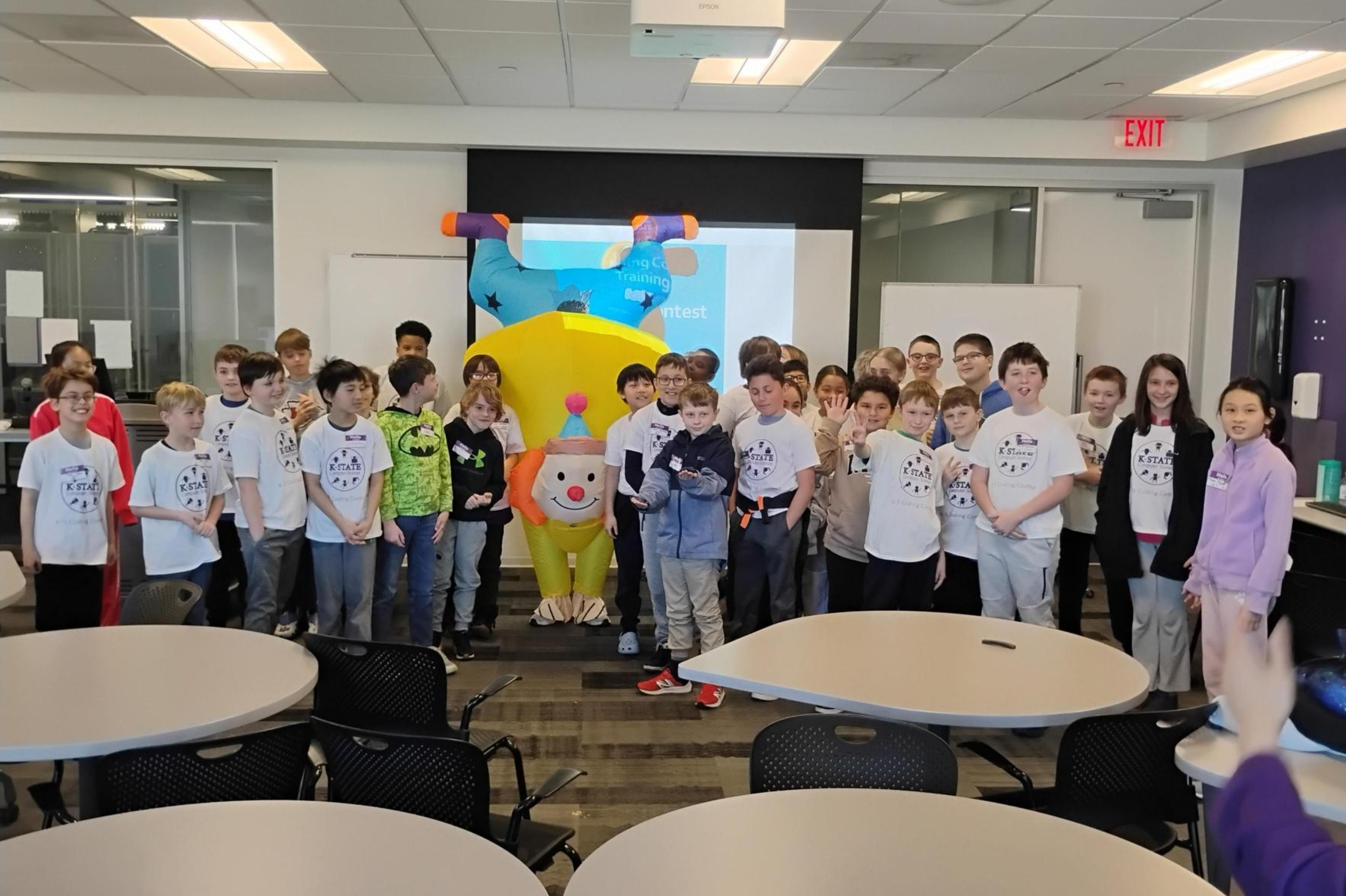 Coding contest participants pose for a photo