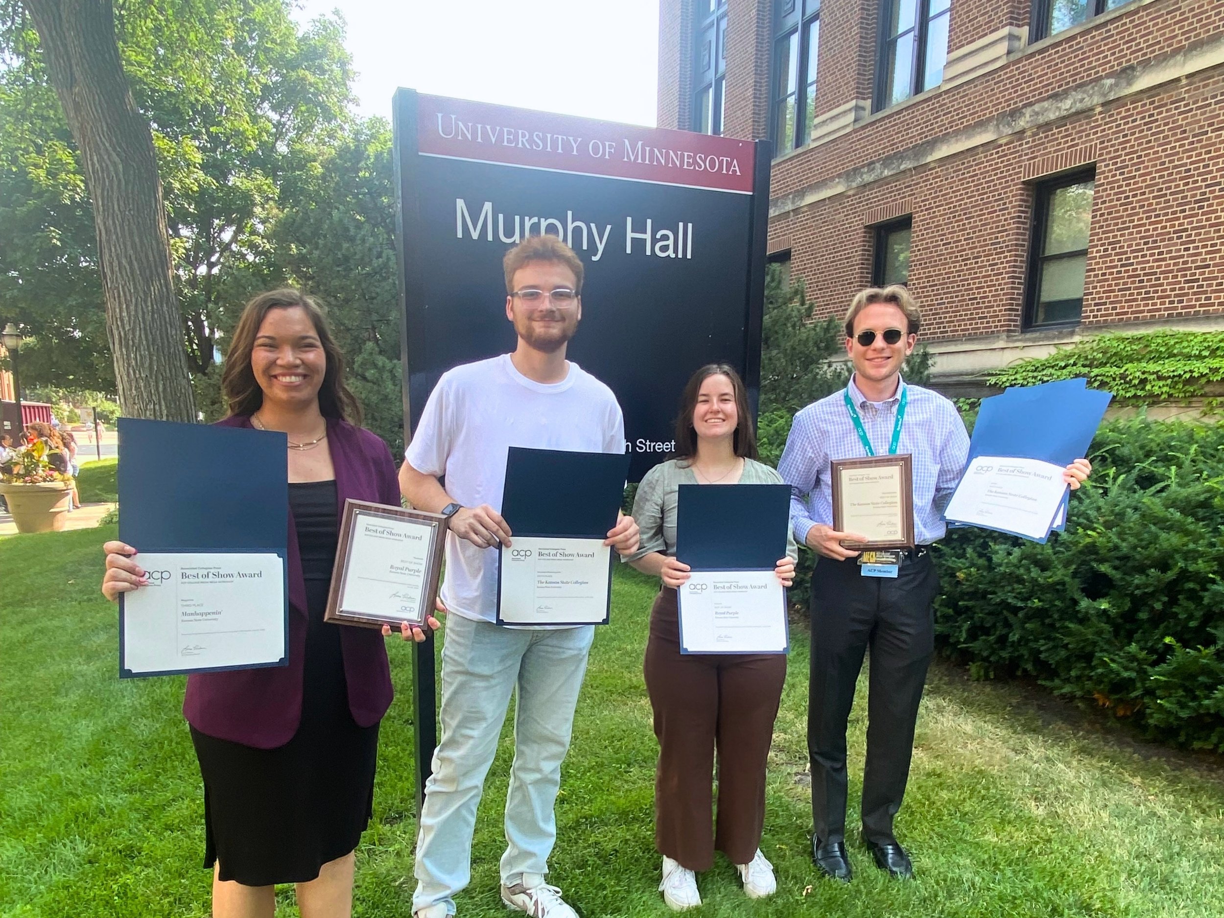 CMG students stand with their awards from their conference in Minnesota