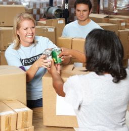donating food