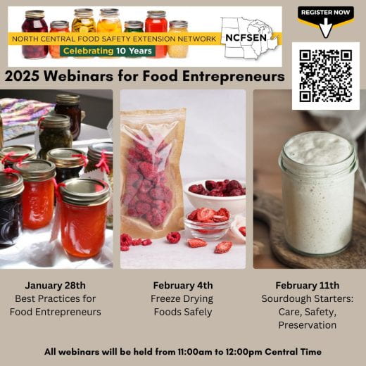 North Central Food Safety Extension Network webinars