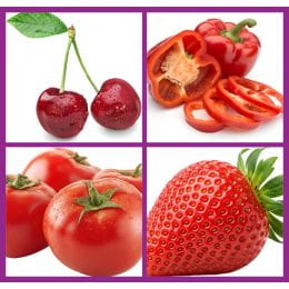 Red fruit and vegetables