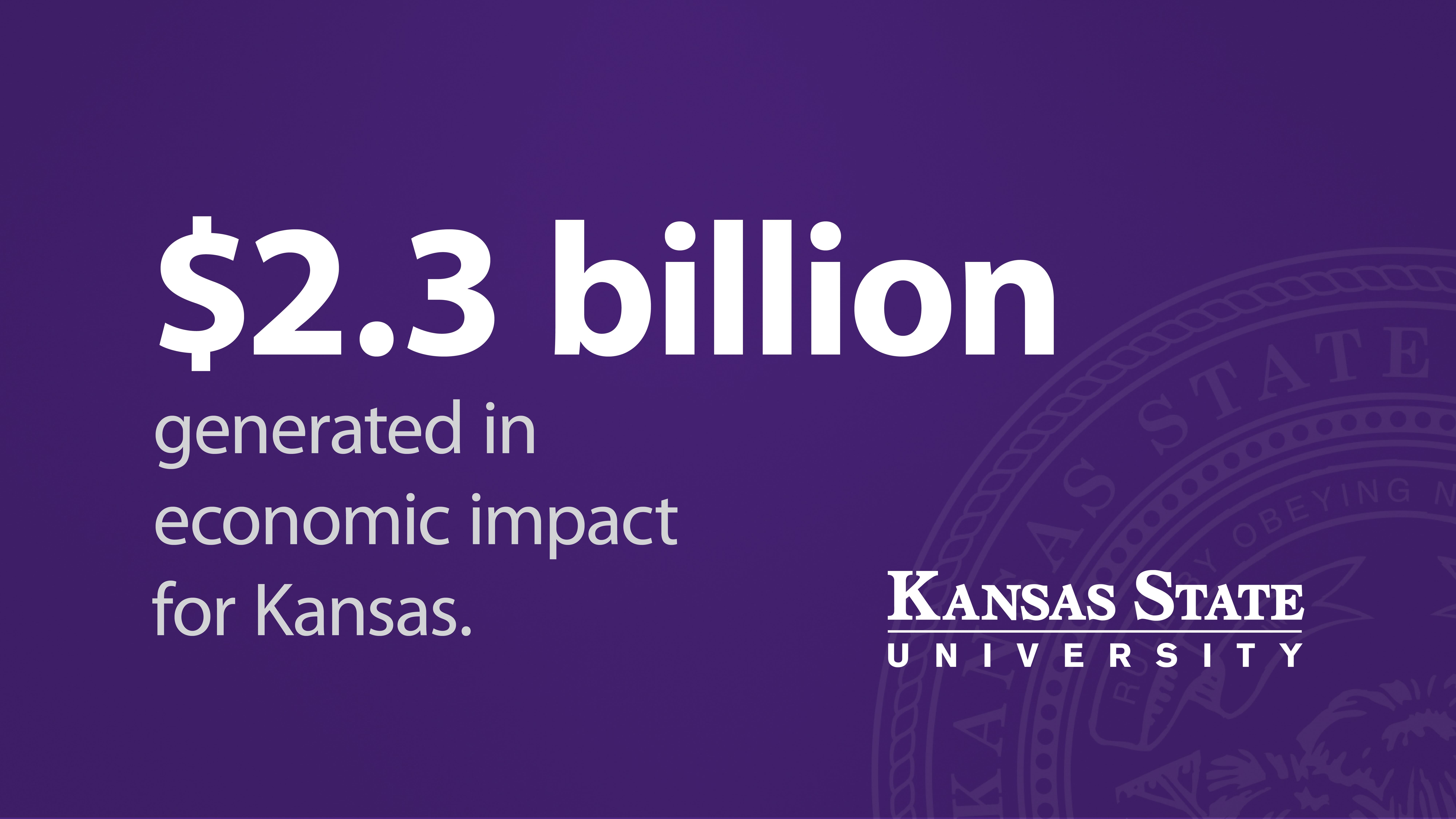 $2.3 billion generated in economic impact for Kansas