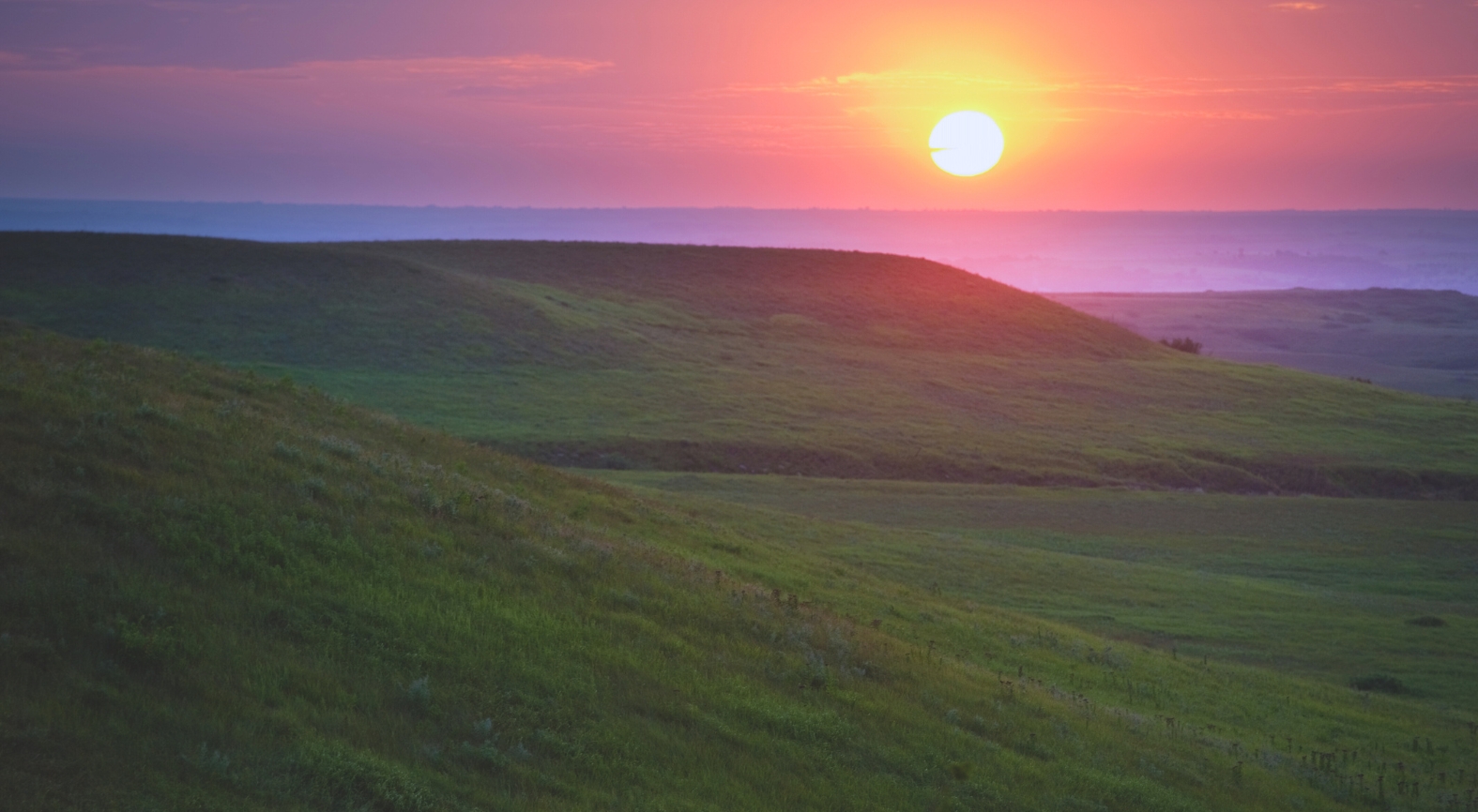Sunrise over the Konza Prairie