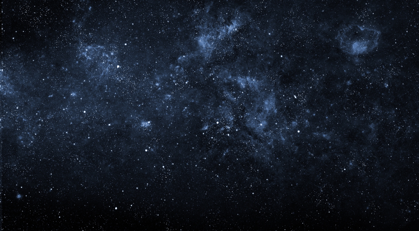 An aerial shot of stars in outer space